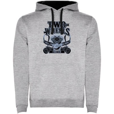 суичър,мъжки,пуловери,kruskis,two,wheels,two,colour,hoodie,grey,(heather,grey,black)