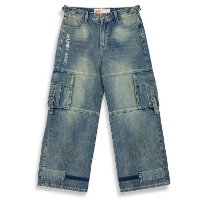 панталони,дамски,панталони,grimey,baggy,cargo,pants,blue