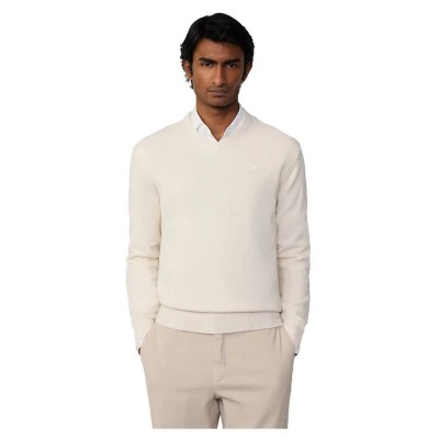 блуза,мъжки,пуловери,hackett,lambswool,v,neck,sweater,white,(off,white)