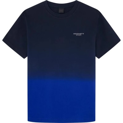 тениска,мъжки,тениски,hackett,ombre,short,sleeve,t,shirt,navy,blue,(blue)