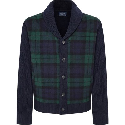 жилетка,мъжки,пуловери,hackett,plaid,hyb,shawl,cardigan,blue