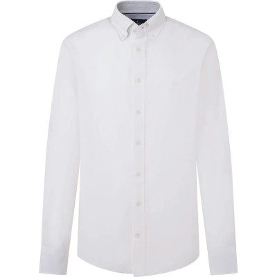 риза,с,дълъг,ръкав,мъжки,ризи,hackett,textured,linen,trim,long,sleeve,shirt,white