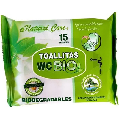 козметика,за,почистване,natural,care,bio,toilet,wipe,15,units,green,(multicolor)