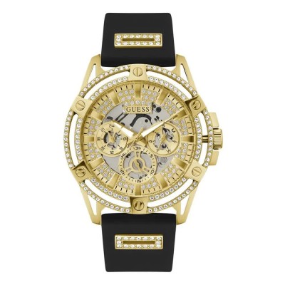 часовник,часовници,guess,king,watch,black,(golden)
