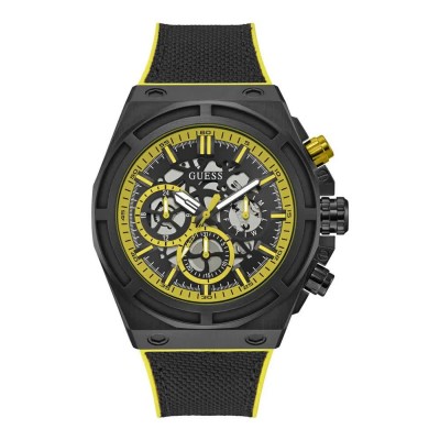 часовник,часовници,guess,masterpiece,watch,yellow,black,(golden)