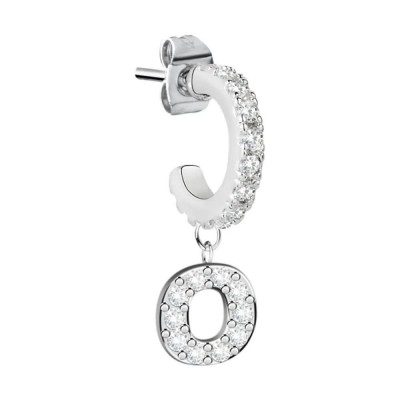 бижутерия,le,petite,story,hoop,letter,o,earrings,silver,(white)