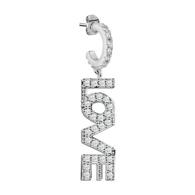 бижутерия,le,petite,story,hoop,love,earrings,silver,(white)