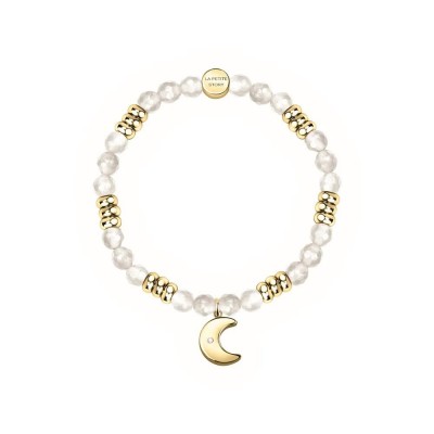 бижутерия,le,petite,story,natural,stone,agata,moon,bracelet,golden,(white)