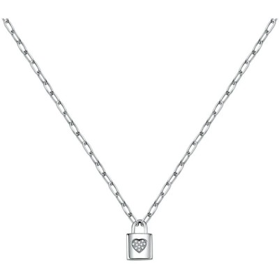 бижутерия,le,petite,story,padlock,necklace,silver,(silver)