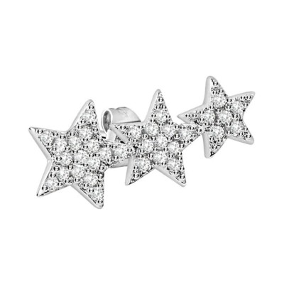 бижутерия,le,petite,story,stud,3,stars,crystals,earrings,silver,(white)