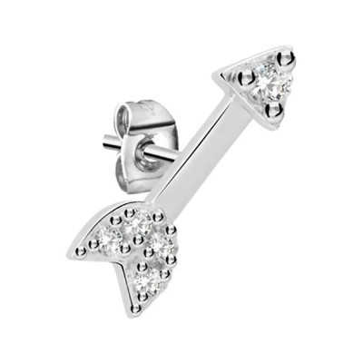 бижутерия,le,petite,story,stud,arrow,earrings,silver,(white)