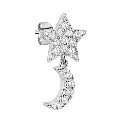 бижутерия,le,petite,story,stud,star,&,moon,crysta,earrings,silver,(white)
