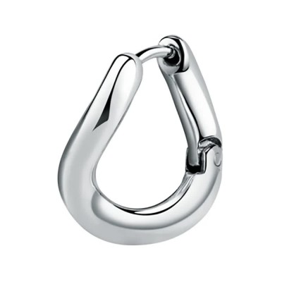 бижутерия,le,petite,story,twisted,hoop,earrings,silver,(white)