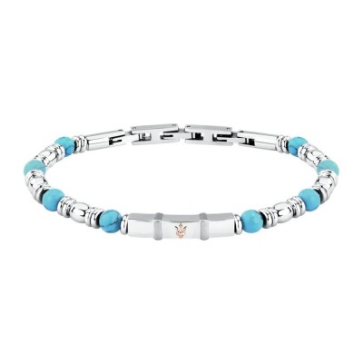 бижутерия,maserati,iconic,18.5,3,cm,bracelet,blue,(silver)