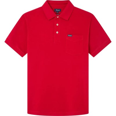 мъжки,блузи,с,яка,façonnable,pima,pocket,short,sleeve,polo,berry,red,(red)