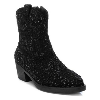 дамски,боти,мъжки,боти,xti,143116,booties,black,(black)