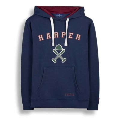 суичър,мъжки,пуловери,harper,&,neyer,retro,hoodie,blue,(navy,blue)