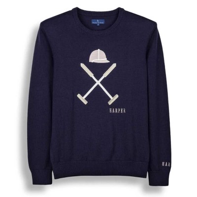 блуза,мъжки,пуловери,harper,&,neyer,vermont,sweater,blue,(navy,blue)