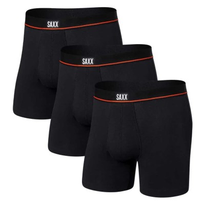 боксерки,мъжко,бельо,saxx,underwear,non,stop,stretch,brief,fly,boxers,3,units,black