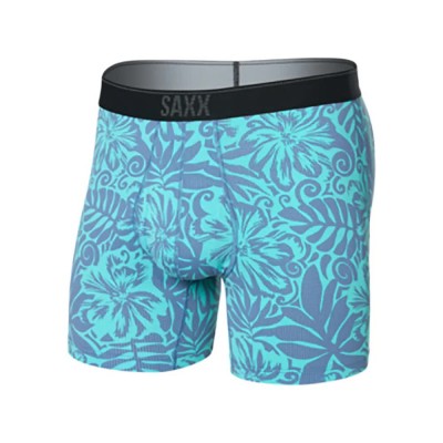 боксерки,мъжко,бельо,saxx,underwear,quest,quick,dry,mesh,brief,fly,boxers,surf,flowers,turquoise,(blue)