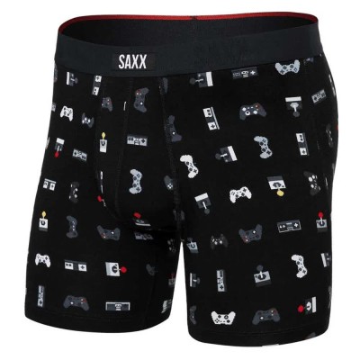 боксерки,мъжко,бельо,saxx,underwear,vibe,xtra,brief,fly,boxers,gamer,black,(black)