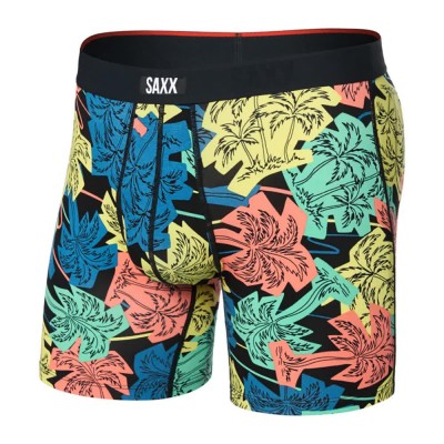 боксерки,мъжко,бельо,saxx,underwear,vibe,xtra,brief,fly,boxers,multicolor,(palm,fun,black)