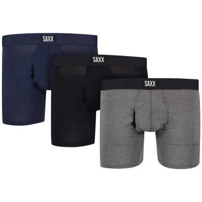 боксерки,мъжко,бельо,saxx,underwear,vibe,xtra,brief,fly,boxers,3,units,multicolor,(black,dark,grey,heather,navy)