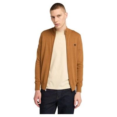 блуза,мъжки,пуловери,timberland,williams,river,cotton,yd,full,zip,sweater,brown,(dark,wheat,boot)