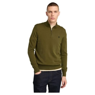 блуза,мъжки,пуловери,timberland,williams,river,cotton,yd,half,zip,sweater,green,(dark,olive)