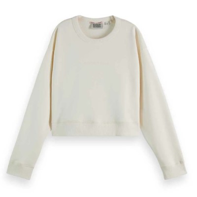 блуза,дамски,блузи,scotch,&,soda,179223,sweatshirt,off,white,(white)