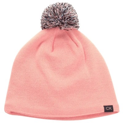 шапка,всички,шапки,calvin,klein,golf,el,paso,bobble,beanie,pink,(coral,almond)