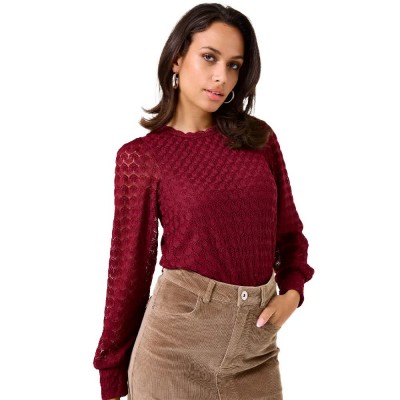 тениска,дамски,тениски,garcia,v40213,long,sleeve,t,shirt,cabernet,(red)