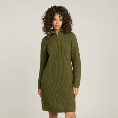 рокля,дамски,поли,и,рокли,g,star,chunky,skipper,long,sleeve,dress,green,(dark,olive)