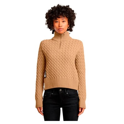 блуза,дамски,пуловери,дамски,плетени,дрехи,g,star,chunky,skipper,sweater,lion,htr,(brown)