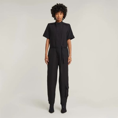 гащеризон,дамски,гащеризони,g,star,shortsleeve,workwear,jumpsuit,black
