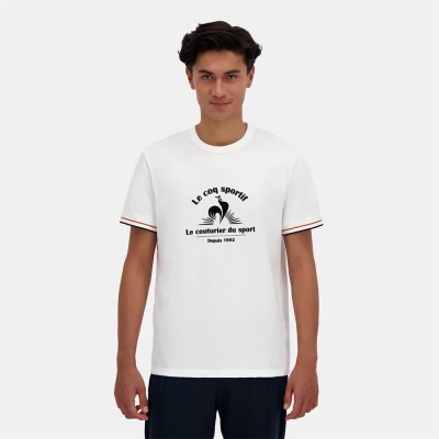тениска,мъжки,тениски,le,coq,sportif,2422222,heritage,n°2,short,sleeve,t,shirt,white