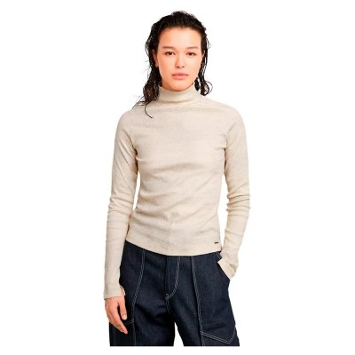 тениска,дамски,тениски,g,star,d25069,d799,long,sleeve,t,shirt,chalk,shiny,silver,(beige)