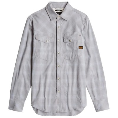 карирана,риза,мъжки,ризи,g,star,dakota,long,sleeve,shirt,correct,grey,phill,check,(grey)