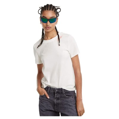 тениска,дамски,тениски,g,star,faux,embro,logo,r,t,short,sleeve,t,shirt,white,(lt,chalk)
