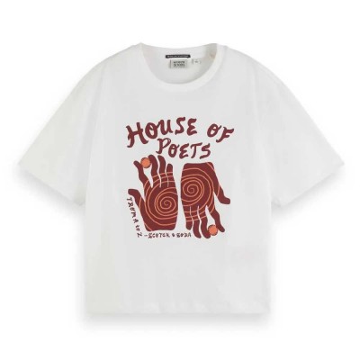 тениска,дамски,тениски,scotch,&,soda,177688,short,sleeve,t,shirt,white