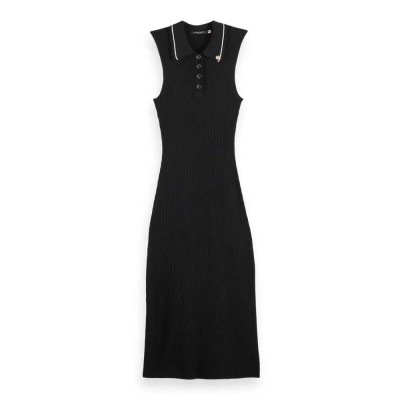 рокля,дамски,поли,и,рокли,scotch,&,soda,177741,sleeveless,long,dress,black