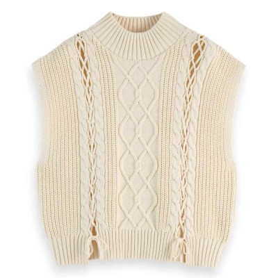 потник,дамски,пуловери,дамски,плетени,дрехи,scotch,&,soda,178225,knitted,vest,beige
