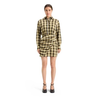 рокля,дамски,поли,и,рокли,scotch,&,soda,178240,long,sleeve,short,dress,green