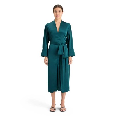 рокля,дамски,поли,и,рокли,scotch,&,soda,179149,long,sleeve,midi,dress,green