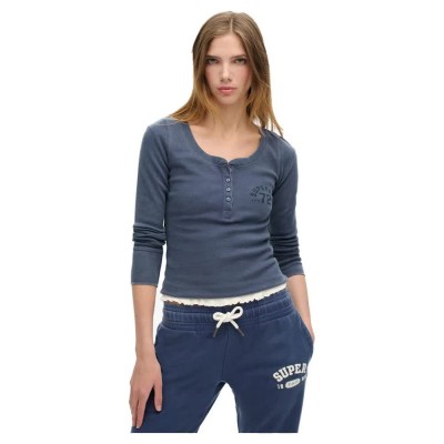 тениска,дамски,тениски,superdry,athletic,button,down,long,sleeve,t,shirt,blue,(mariner,navy)