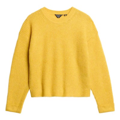 блуза,дамски,пуловери,дамски,плетени,дрехи,superdry,brushed,sweater,apricot,orange,twist,(yellow)