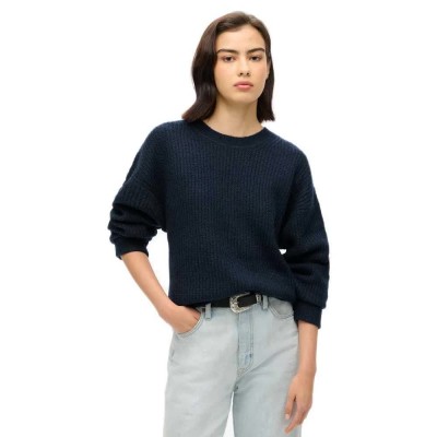 блуза,дамски,пуловери,дамски,плетени,дрехи,superdry,brushed,sweater,dark,teal,twist,(blue)