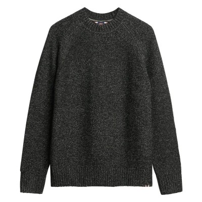 блуза,мъжки,пуловери,superdry,chunky,raglan,sweater,black