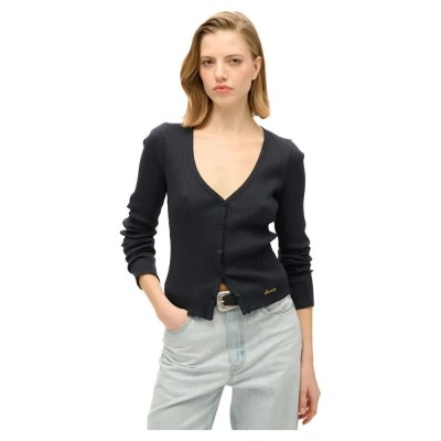тениска,мъжки,тениски,дамски,тениски,superdry,essential,button,long,sleeve,t,shirt,black,(eclipse,navy)