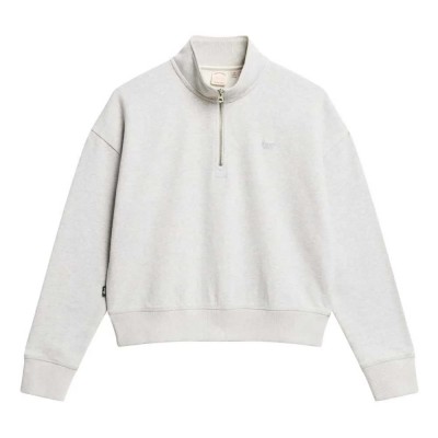 блуза,дамски,блузи,superdry,essential,half,zip,sweatshirt,white,(glacier,grey,marl)